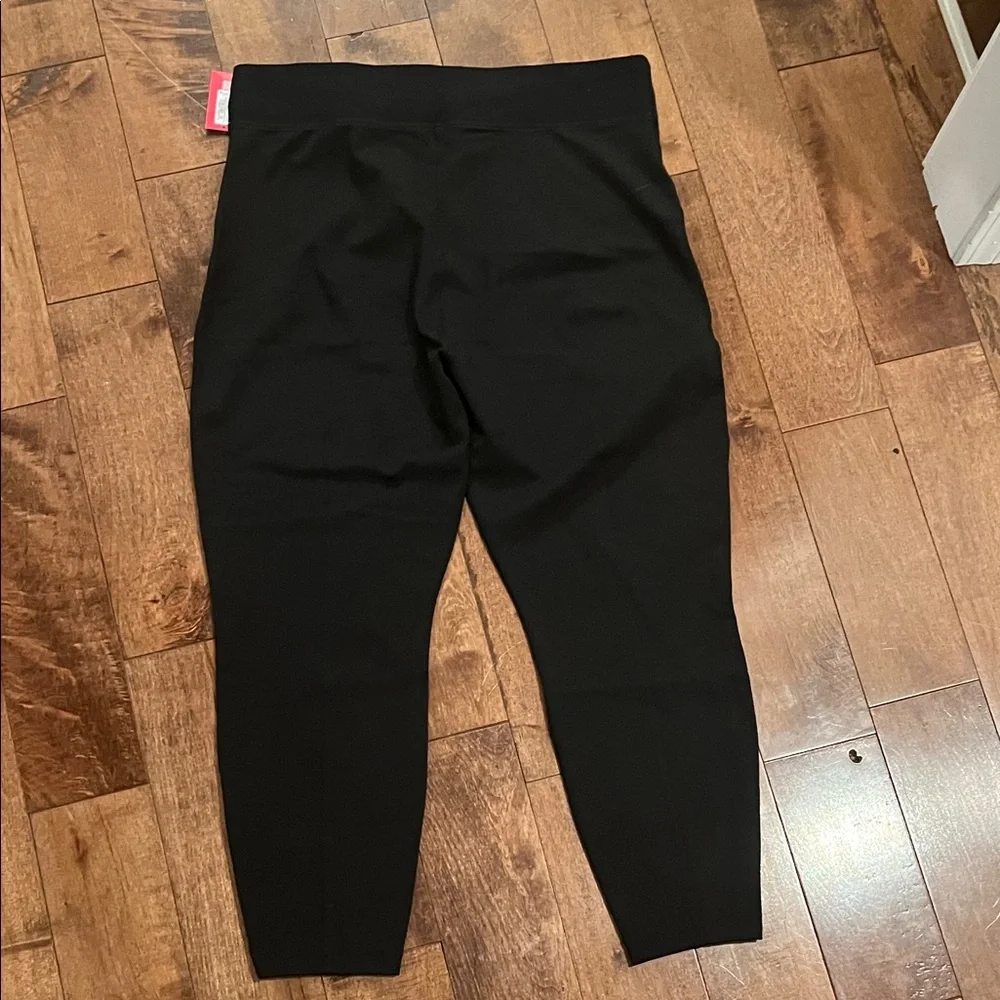 SPANX Black Women's SuperSmooth Ponte Zip Leggings - Picture 6 of 6